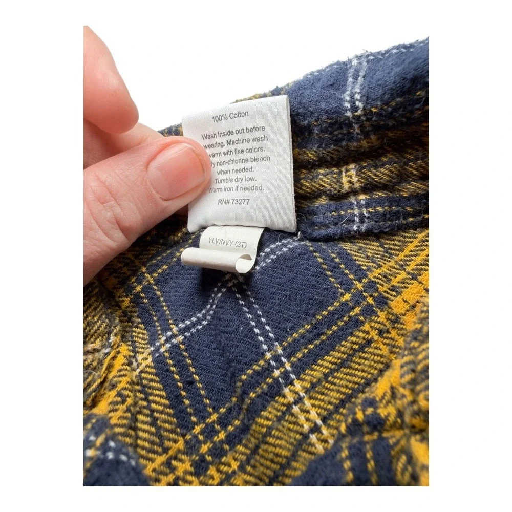 Carter's Wonder Nation Kids 3T Flannel Plaid Button Down Shirt Bundle Multicolor